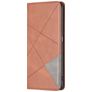 Mobigear Rhombus Slim OPPO A76 Hülle Klapphülle - Braun