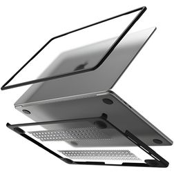 Mobilize Protection Cover MacBook Air 13 Zoll (2022-2026) Hardcase Hülle MacBook Case - Transparent / Schwarz - Model A2681 / A3113 / A3240 / A3449