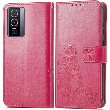 Mobigear Clover Vivo Y76 Klapphülle Portemonnaie - Magenta