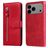 Mobigear Zipper iPhone 17 Pro Max Hülle Klapphülle Geldbörse - Rot
