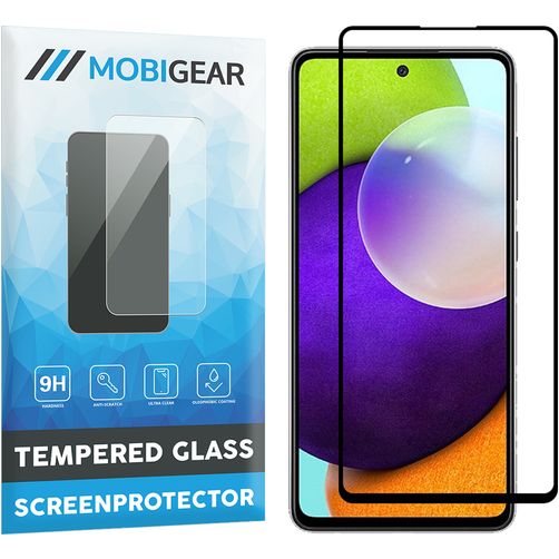 Mobigear Premium Samsung Galaxy A52 Panzerglas Gehärtetes Glas Displayschutz - Hüllenfreundlich - Schwarz