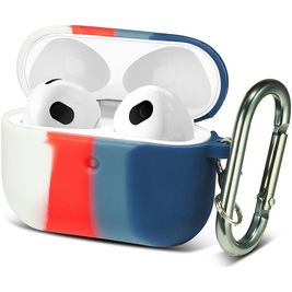 Mobigear Colors Apple AirPods 3 Hülle Flexibles Silikon - Weiß / Blau / Rot