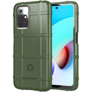 Mobigear Rugged Shield Xiaomi Redmi 10 4G Hülle Flexibles TPU Backcover Stoßfest - Grün