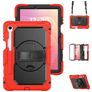 Mobigear SureGrip XGuard Samsung Galaxy Tab S11 Hülle Kunststoff,Silikon Backcover + Stifthalter + Schulterträger + Ständer - Rot