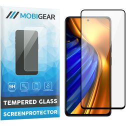 Mobigear Premium POCO F4 Panzerglas Displayschutz - Hüllenfreundlich - Schwarz