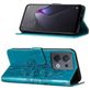 Mobigear Butterfly OPPO Reno 8 5G Hülle Klapphülle Geldbörse - Blau