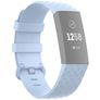 Mobigear Cross Silikon Fitbit Charge 3 Armband Dornschließe - Babyblau