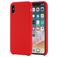 Mobigear Rubber Touch iPhone XS Max Silikon Hülle Backcover - Rot