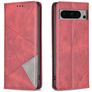 Mobigear Rhombus Slim Google Pixel 8 Pro Hülle Klapphülle - Rot