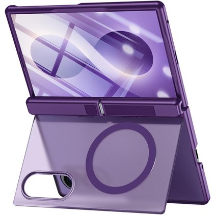Mobigear Kickstand Samsung Galaxy Z Fold 8 MagSafe Hülle Hardcase Backcover Stoßfest mit Ständer - Lila