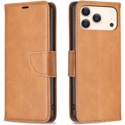 Mobigear Excellent iPhone 17 Pro Max Hülle Klapphülle Geldbörse - Cognac