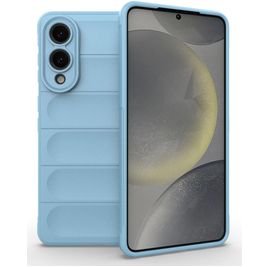 Mobigear Bumpy Samsung Galaxy S25 Edge Hülle Flexibles TPU Backcover - Blau