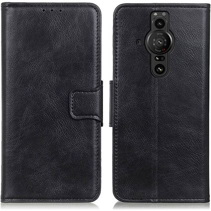 Mobigear Classy Sony Xperia Pro-I Hülle Klapphülle Geldbörse - Schwarz