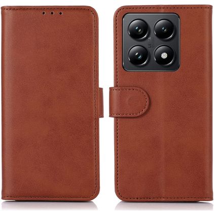 Mobigear Wallet Xiaomi 14T Hülle Klapphülle Geldbörse - Braun