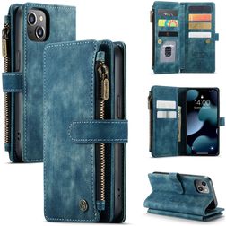 CaseMe C30 iPhone 13 Klapphülle Portemonnaie - Blau