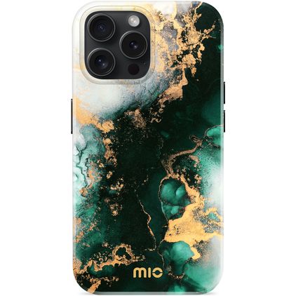MIO iPhone 15 Pro MagSafe Hülle Hardcase Backcover - Green Marble