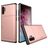 Mobigear Card Samsung Galaxy Note 10 Plus Hülle Hardcase Backcover Stoßfest mit Kartenhalter - Roségold