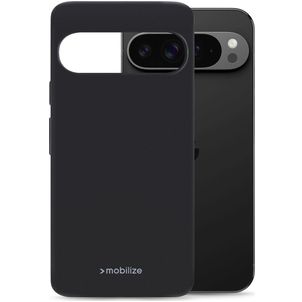 Mobilize Rubber Gelly Google Pixel 9 Pro XL Hülle Flexibles TPU Backcover - Schwarz