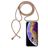 Mobigear Lanyard iPhone X Flexibles TPU Handykette - Transparent / Braun