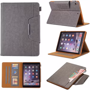Mobigear Luxury iPad 7 (2019) Hülle Klapphülle + Stifthalter - Grau