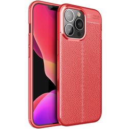 Mobigear Luxury iPhone 13 Pro Max Hülle Flexibles TPU Backcover - Rot