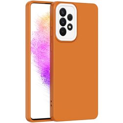 Mobigear Colors Samsung Galaxy A73 Hülle Flexibles TPU Backcover - Cognac