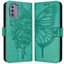 Mobigear Butterfly Nokia G42 Hülle Klapphülle Geldbörse - Grün