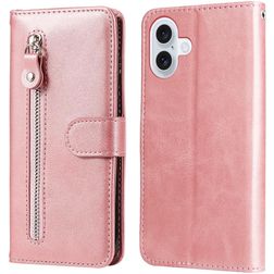 Mobigear Zipper iPhone 17 Klapphülle Portemonnaie - Roségold
