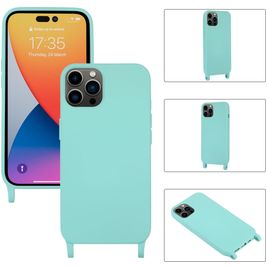 Mobigear Lanyard iPhone 14 Pro Max Silikon Handykette - Türkis