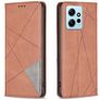 Mobigear Rhombus Slim Xiaomi Redmi Note 12 Hülle Klapphülle - Braun