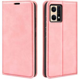 Mobigear Retro Slim OPPO Reno 7 4G Klapphülle Portemonnaie - Pink