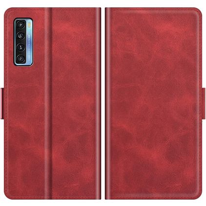 Mobigear Slim Magnet TCL 20L Plus Hülle Klapphülle Geldbörse - Rot