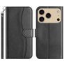 Mobigear S Line iPhone 17 Pro Max Hülle Klapphülle Geldbörse - Schwarz