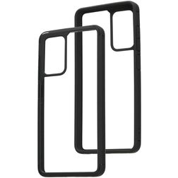 Mobiparts Rugged Clear Samsung Galaxy A52 Hülle Hardcase Backcover Stoßfest - Transparent / Schwarz