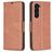 Mobigear Excellent Samsung Galaxy S24 Plus Klapphülle Portemonnaie - Braun