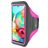 Mobiparts Comfort Fit Handyhalterung Joggen Samsung Galaxy A71 Sporthülle Neopren Sportarmband - Neon Pink