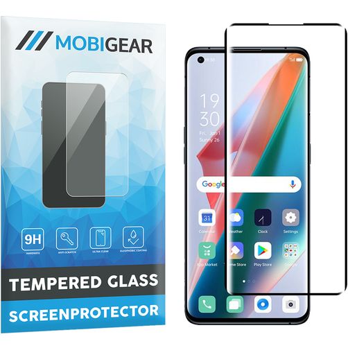 Mobigear Premium OPPO Find X3 Pro Panzerglas Gehärtetes Glas Displayschutz - Hüllenfreundlich - Schwarz