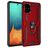 Mobigear Armor Ring Samsung Galaxy A71 Hülle Hardcase Backcover Stoßfest mit Ringhalter - Rot