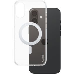 CARE by PanzerGlass Kickstand iPhone 16 Plus MagSafe Hardcase Backcover mit Ständer - Transparent / Silber