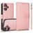 Mobigear Wallet iPhone 16 Plus Hülle Abnehmbare 2in1 Klapphülle Geldbörse - Roségold