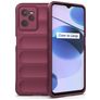 Mobigear Bumpy Realme C35 Hülle Flexibles TPU Backcover - Weinrot