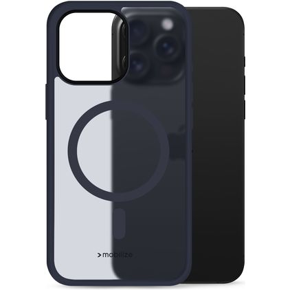 Mobilize Hybrid Pro iPhone 16 Pro Max MagSafe Hülle Hardcase Backcover Stoßfest - Blau