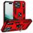 Mobigear Armor Ring iPhone Air Hülle Hardcase Backcover Stoßfest mit Ringhalter - Rot