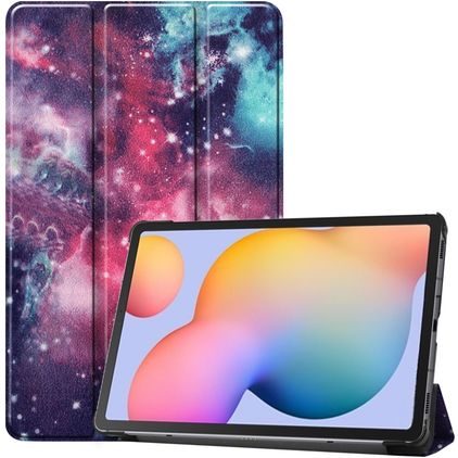 Mobigear Tri-Fold Samsung Galaxy Tab S6 Lite Hülle Klapphülle - Galaxis