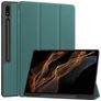 Mobigear Tri-Fold Gel Samsung Galaxy Tab S9 Ultra TPU / Kunstleder Klapphülle + Stylus-Halter - Grün