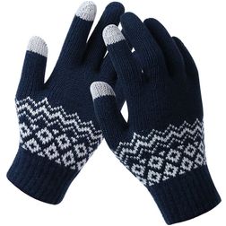 Mobigear Stretch Touchscreen Handschuhe - One-Size - Marineblau