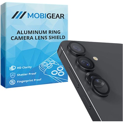 Mobigear Single Samsung Galaxy S25 Panzerglas Gehärtetes Glas Kameralinsen Schutz - Hüllenfreundlich - Schwarz