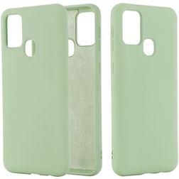 Mobigear Rubber Touch Samsung Galaxy M51 Silikon Hülle Backcover - Grün