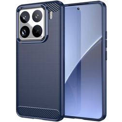 Mobigear Brushed Slim Xiaomi 15 Pro Hülle Flexibles TPU Backcover - Blau