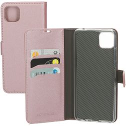 Mobiparts Saffiano Wallet Samsung Galaxy A22 5G Hülle Klapphülle Geldbörse - Pink